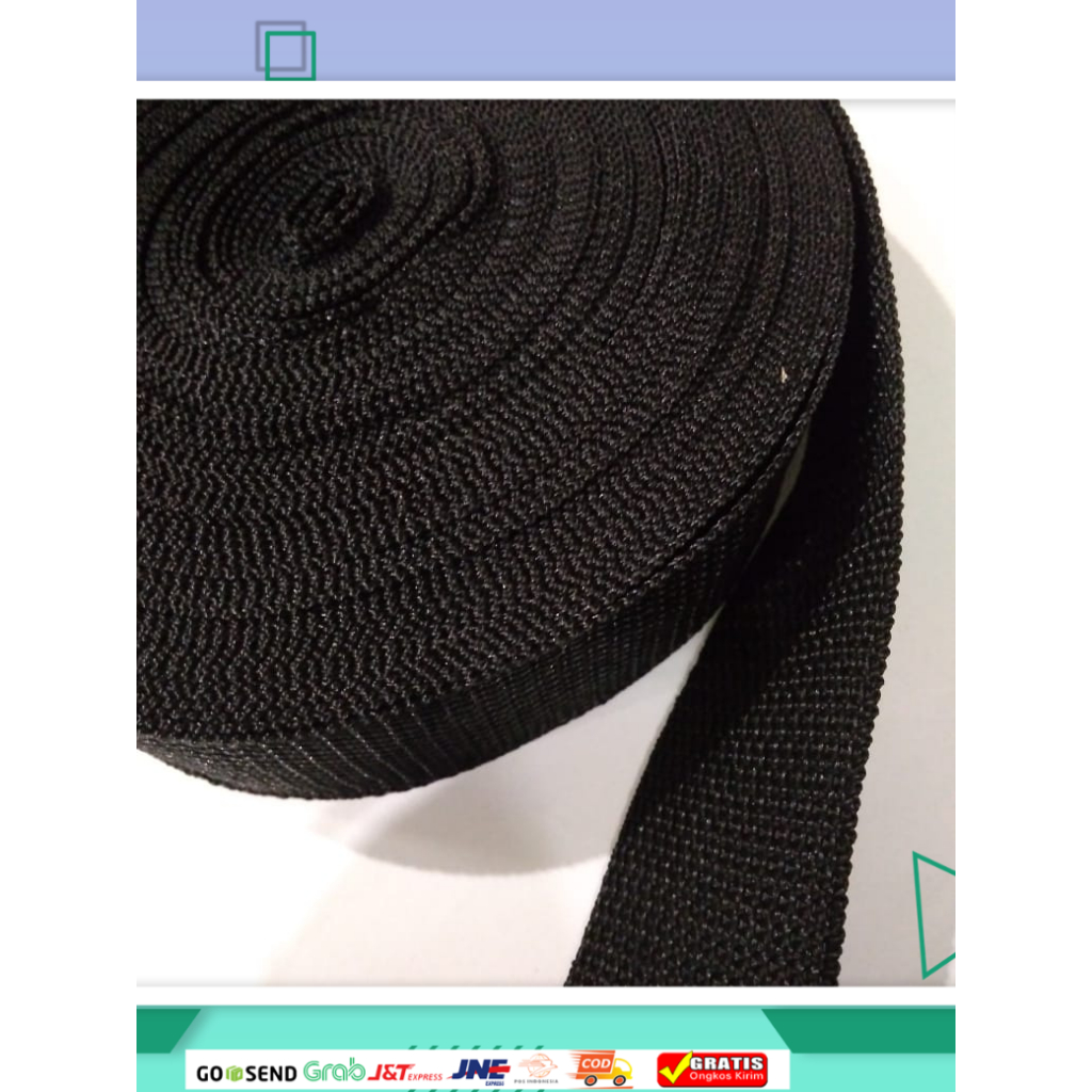 (PER ROL ) Tali Webbing 4cm Bahan Nylon