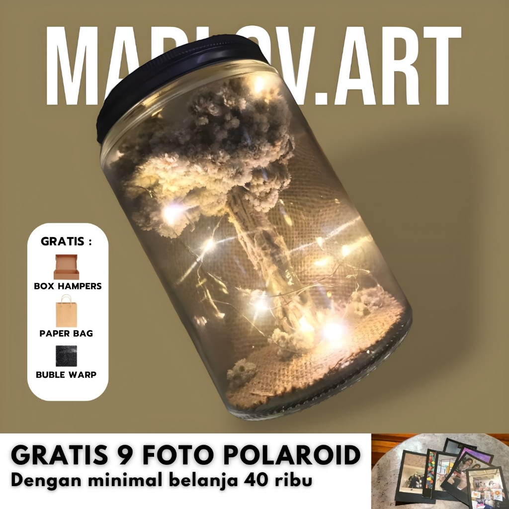 KADO BUNGA ABADI EDELWEIS Hampers Cewek Cowok Bunga Abadi Edelweis In Jar Kering Dalam Botol Tabung 