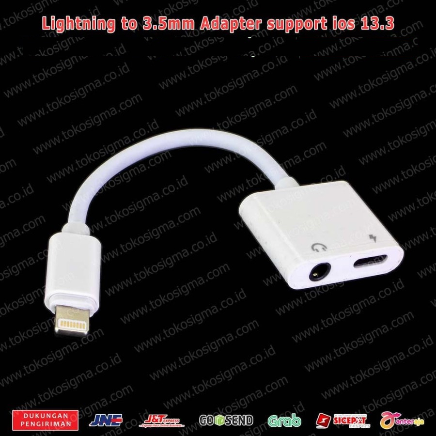LIGHTNING TO 3.5 mm HEADPHONE JACK + POWER PORT ADAPTER