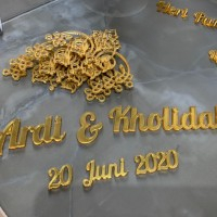 cutting nama akrilik bahan mahar