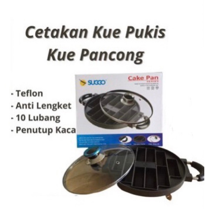 Suggo Cetakan Kue / Cetakan Pukis / Cetakan Pancong / Cetakan 10 Lubang SUGGO / Cetakan Pancong SUGG