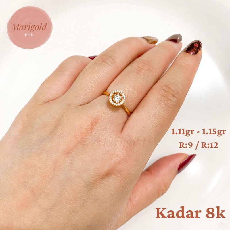 CINCIN, GELANG, KALUNG DANCING STONE WITH IGUN 8K YT GOLD