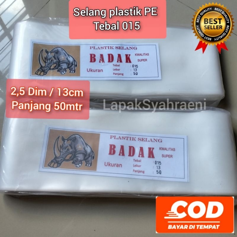 selang plastik PE 020mm 015mm ukuran 2,5dim  x panjang 50mtr selang irigasi selang plastik PE selang