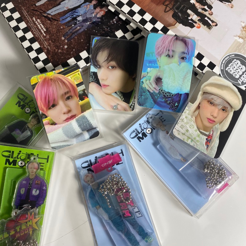 NCT DREAM GLITCH MODE GLIMO ACRYLIC STAND KEYRING FULLSET GAME STORE ICE PHOTOCARD PC MARK RENJUN JE