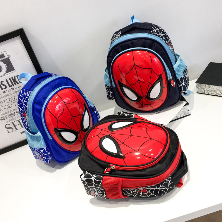 Tas Ransel Sekolah Anak Gambar Bus Tayo Spiderman Backpack Perempuan Laki-Laki