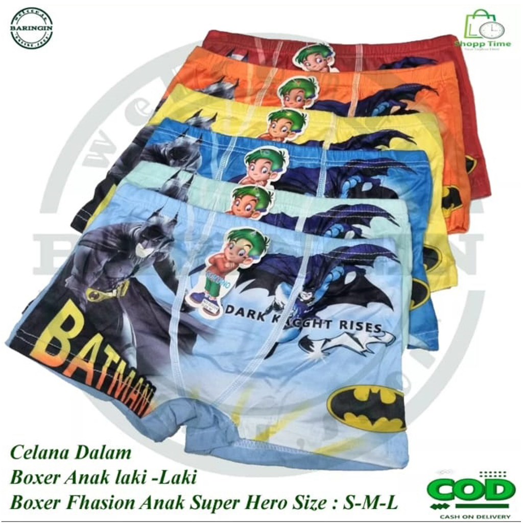 Boxer anak laki-laki [ 12 PCS ] Boxer Anak cowok import Lusinan-Cd Boxer anak Laki- Laki Motif untuk Anak Laki-laki umur 2Thn-10Thn