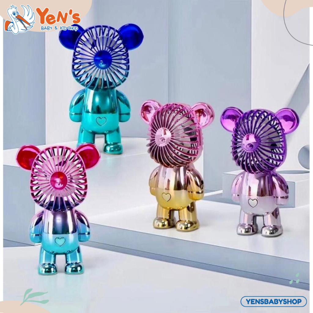 Kipas Angin Mini Portable BEAR USB Charge Fan 3-Speed