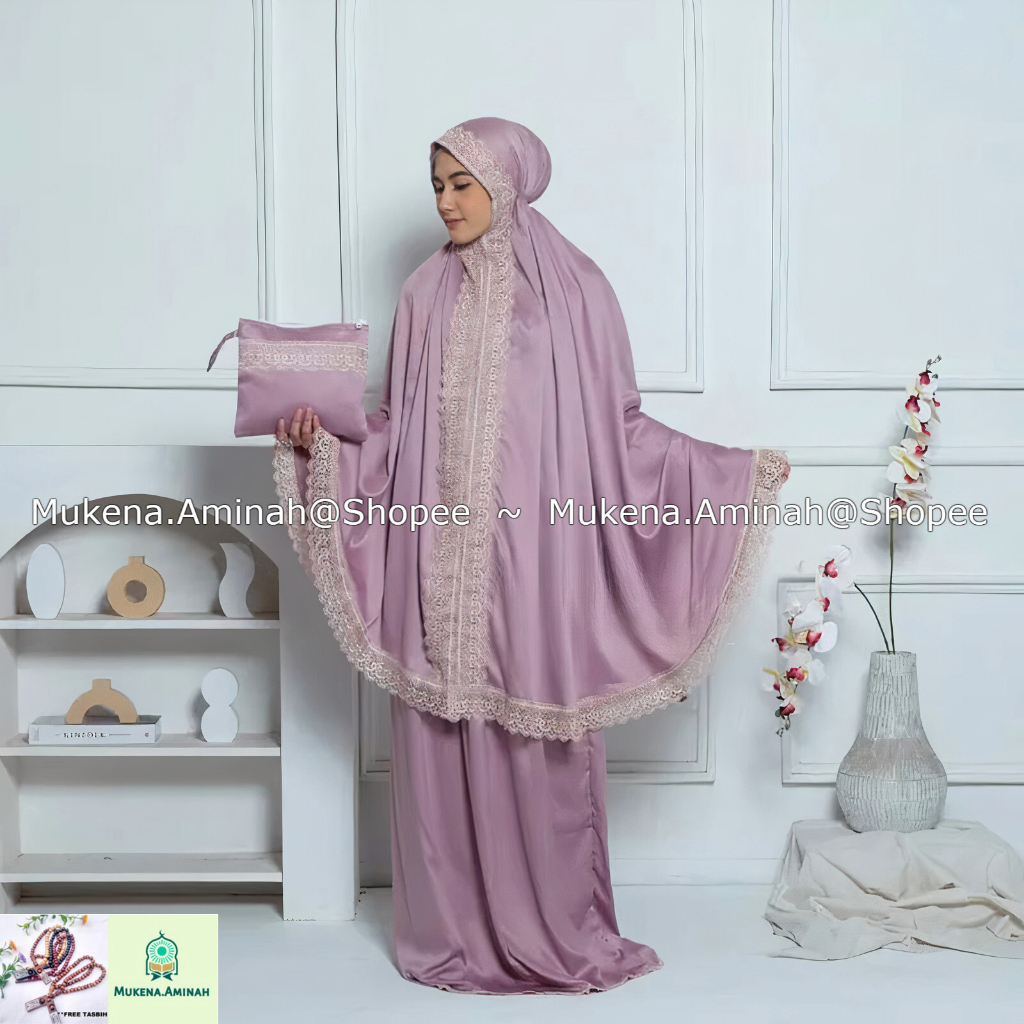MUKENA DEWASA NATASYA 2IN1 TRAVELING RENDA PREMIUM SUTRA VELVET JUMBO
