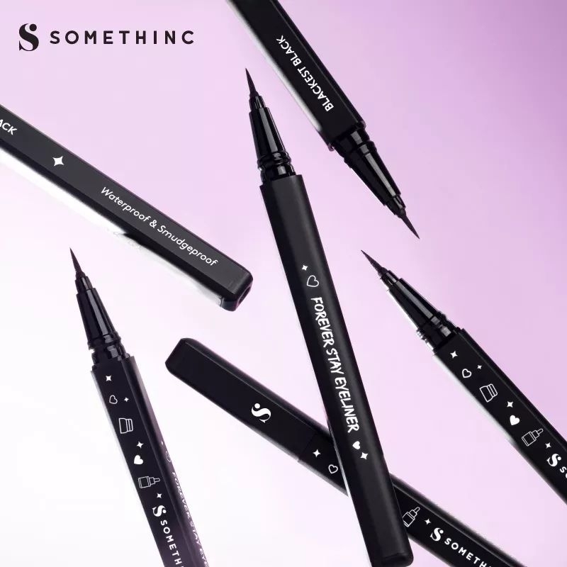 somethinc forever stay waterproof liquid eyeliner blackest black