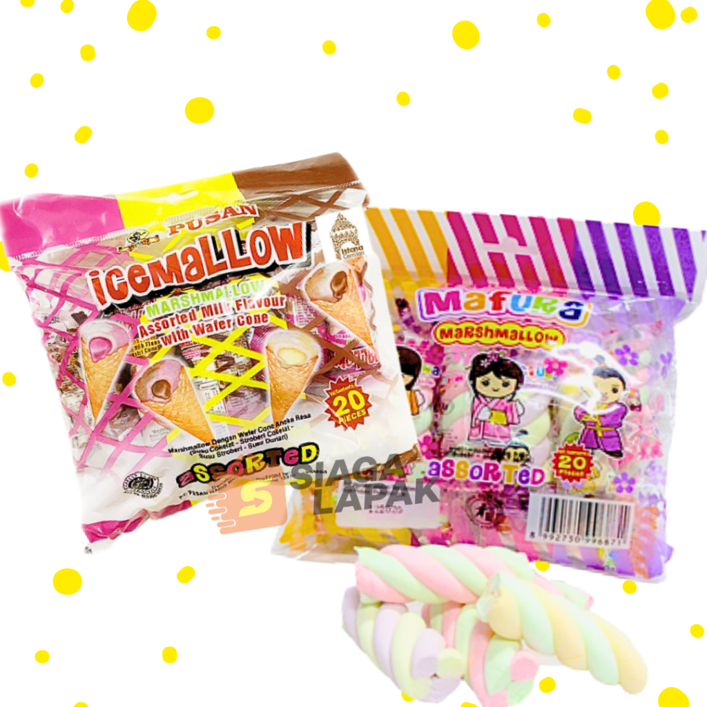 Marshmallow Pusan All Varian Kepang Mafura Icemallow isi 20