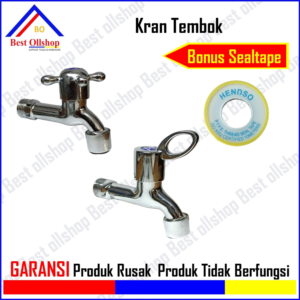 Kran air tembok crom engkol / baling 1/2 Keran Kamar Mandi