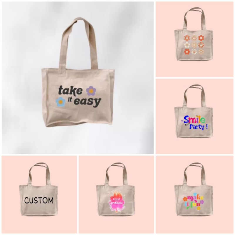 ASP-TOTEBAG MINIMI BISA CUSTOM ( Uk.28X36x10 )