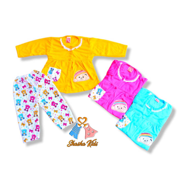 [Y01] Baju Bayi Perempuan / Piyama Bayi Perempuan Setelan Panjang Yeiko  usia 3-12 bln