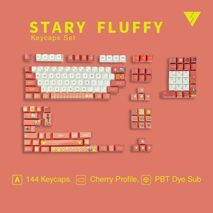 VortexSeries Keycaps Set - STARY FLUFFY THEME