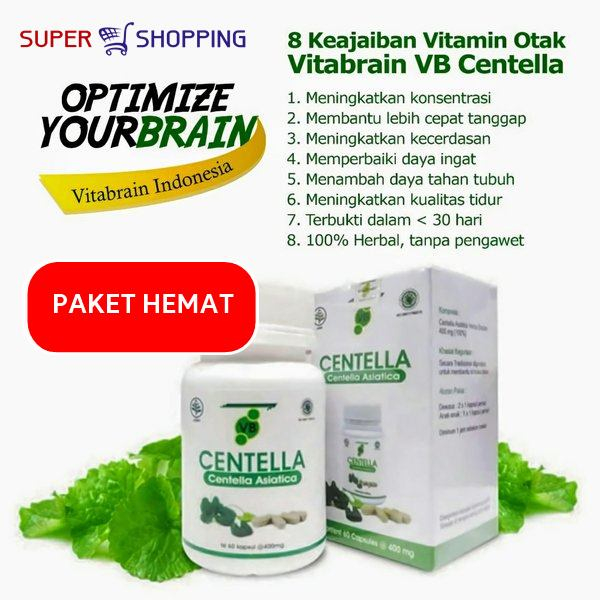 Vitamin otak Anak Dewasa suplemen Otak Vitabrain VB Centella Original