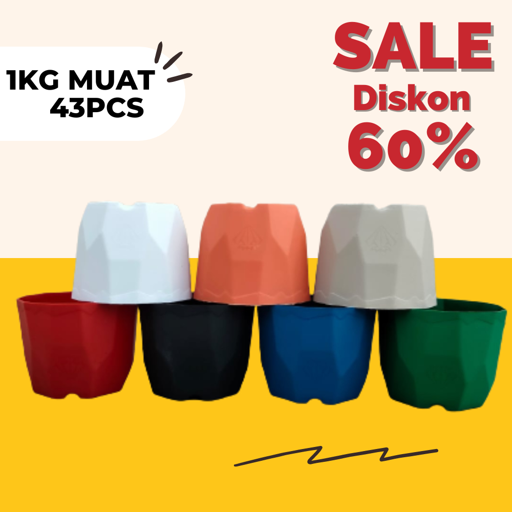 Pot Permata 12 Putih Merah Biru Hijau Ivory Da 10.5cm Pot Kaktus Mini Murah Bkn Pot Tawon 10 12