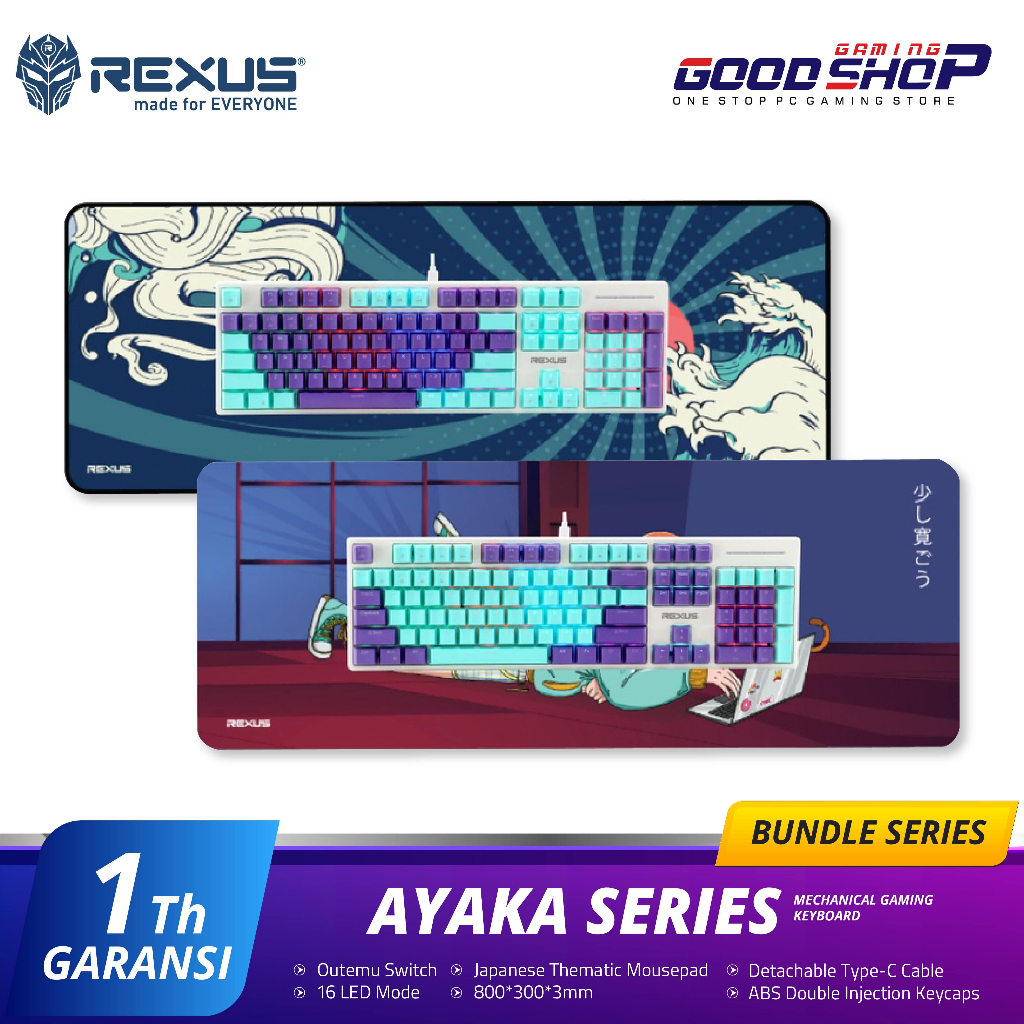 Rexus Keyboard Mousepad AYAKA Series Full Size