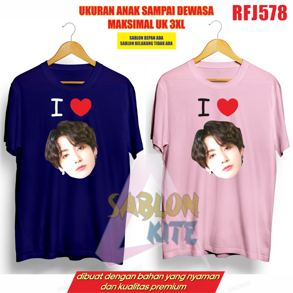 Gratis fotocard Kaos I love jungkook connor price RFJ578