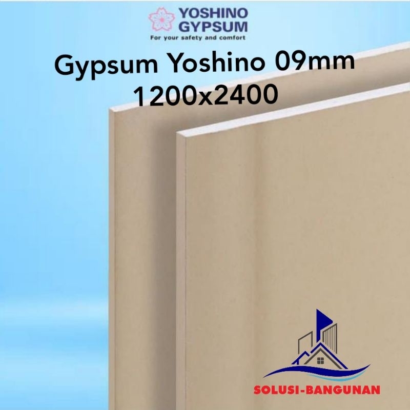 Gypsum yoshino 09mm 1200 x 2400/yoshino gypsum/yosino 9mm/gipsum yosino/gypsum kwalitas jepang/plafo