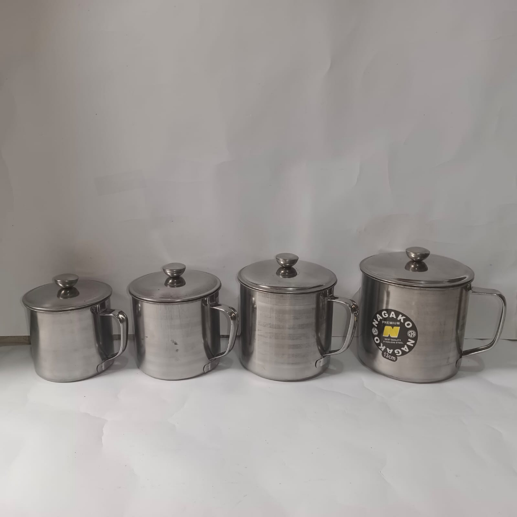 Mug set stainless Nagako / mug gelas cangkir set stainless isi 4 pcs