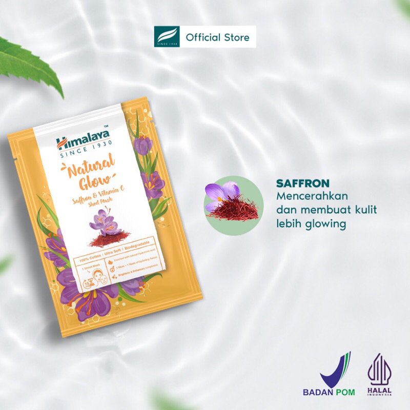 Himalaya Natural Glow Saffron &amp; Vitamin C Sheet Mask 30ml