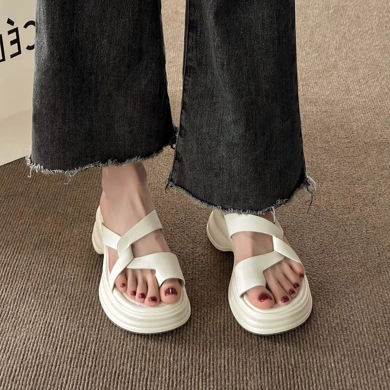 COD POS 672 Sandal Wedges Slip On Platform Wanita Premium