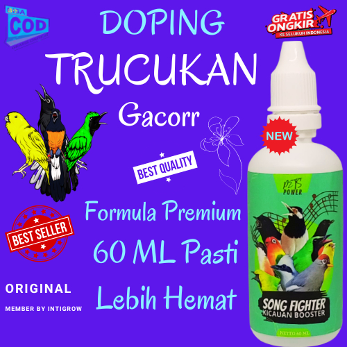 Doping Trucukan Untuk Lomba 60 ML / Doping Trucukan Gacor / Vitamin Burung Trucukan Lomba Konslet / 