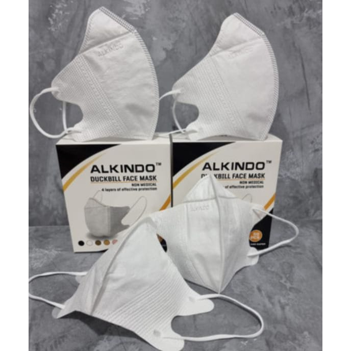 masker duckbill Alkindo 4ply isi 50 tebal kuat dijamin tali kuat Emboss