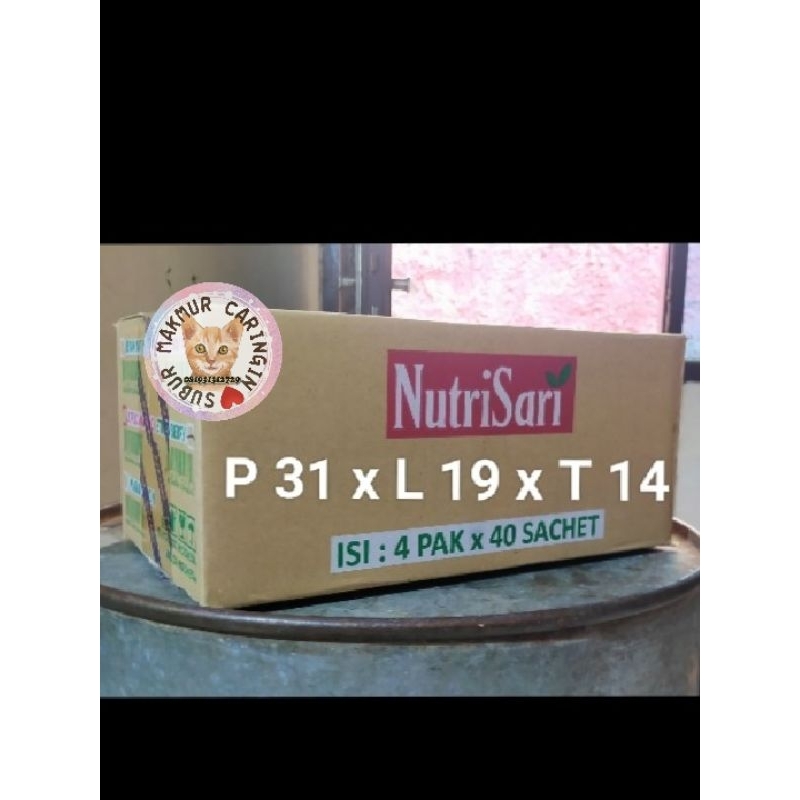 

Kardus Bekas Nutrisari 31x19x14 size kecil.