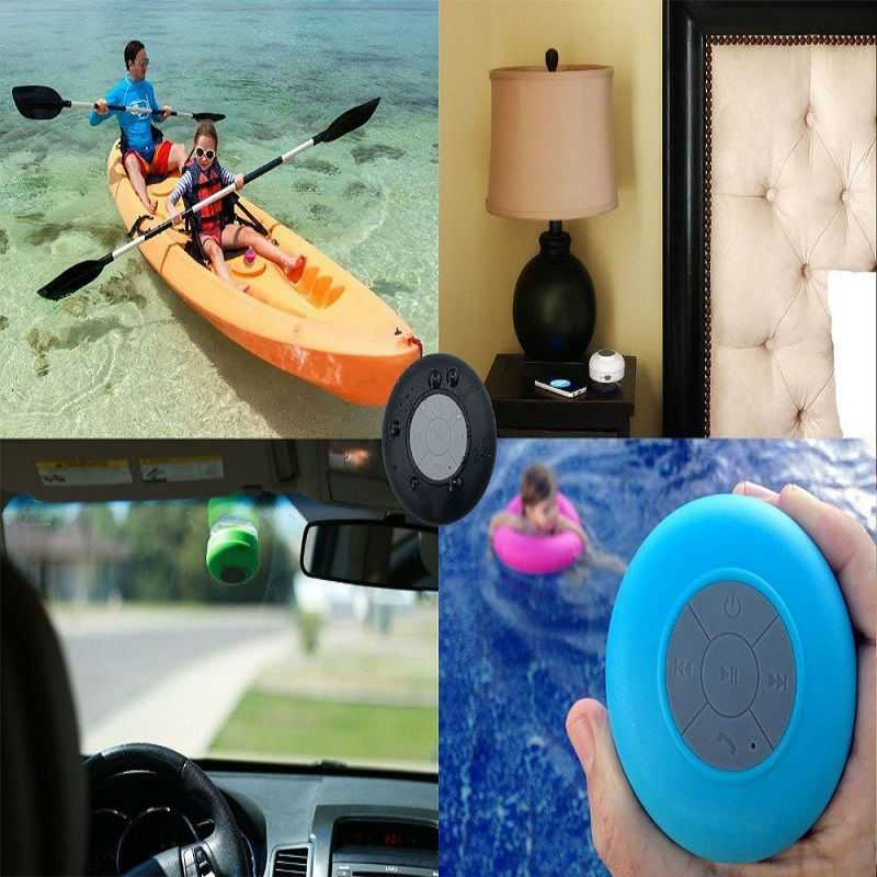 Speaker Bluetooth Waterproof Surround Sound with Suction Cup Spiker Tahan Air Port Bluetooth Berkualitas