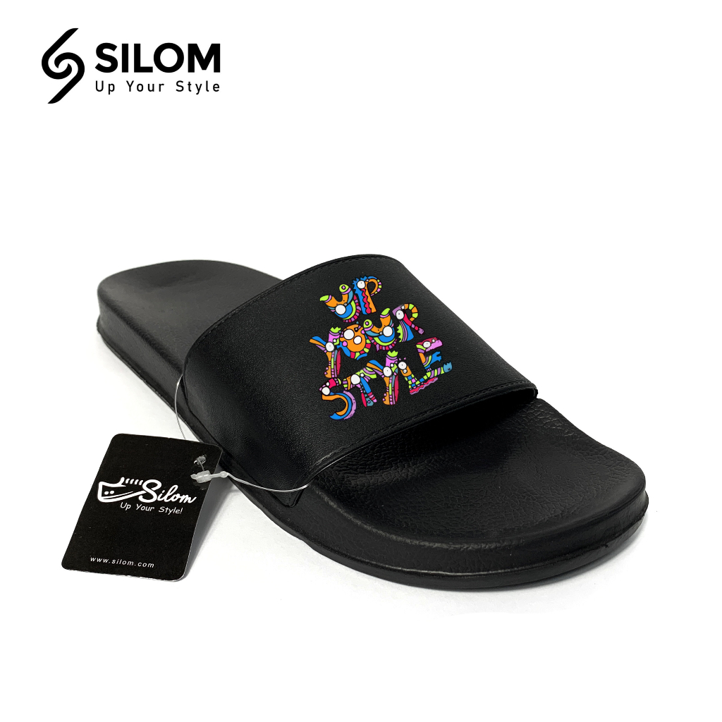 Sandal Pria Slide Anti Air Full Karet Sendal Slop Flip Flop Silom S-06 Uys