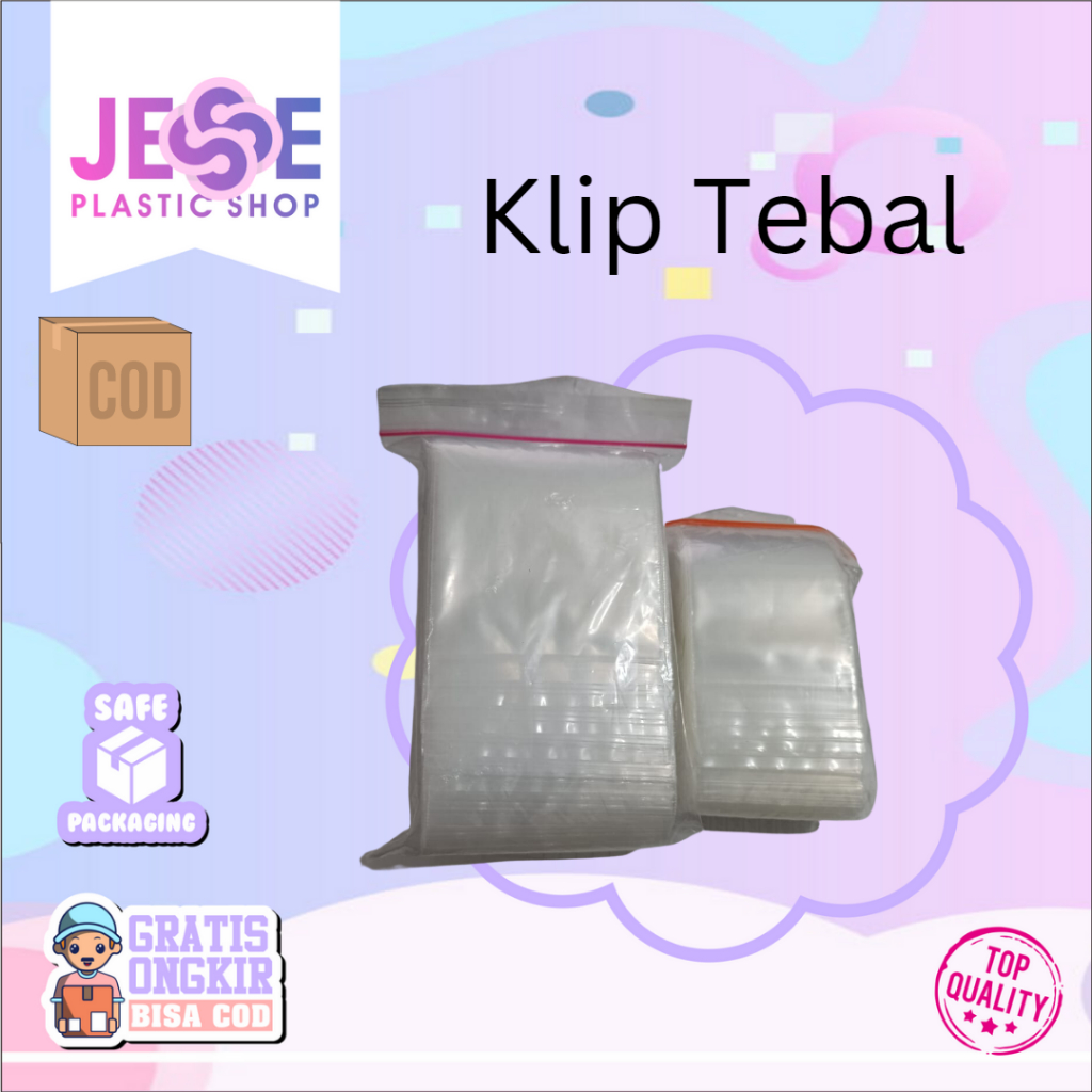 

PLASTIK KLIP BENING 5 X 8 CM | PLASTIK KLIP BENING 7 X 10 CM | Tebal 60 Micron