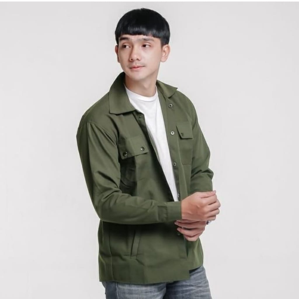 SEMI PARKA / KEMEJA SEMI PARKA PRIA WANITA / BAHAN CANVAS