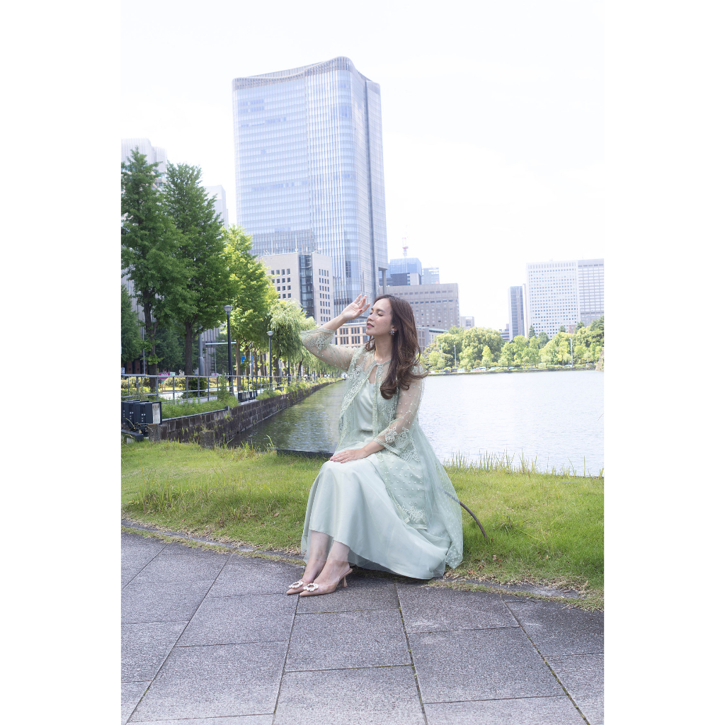 Aura Label - Karen Outer in Sage Green