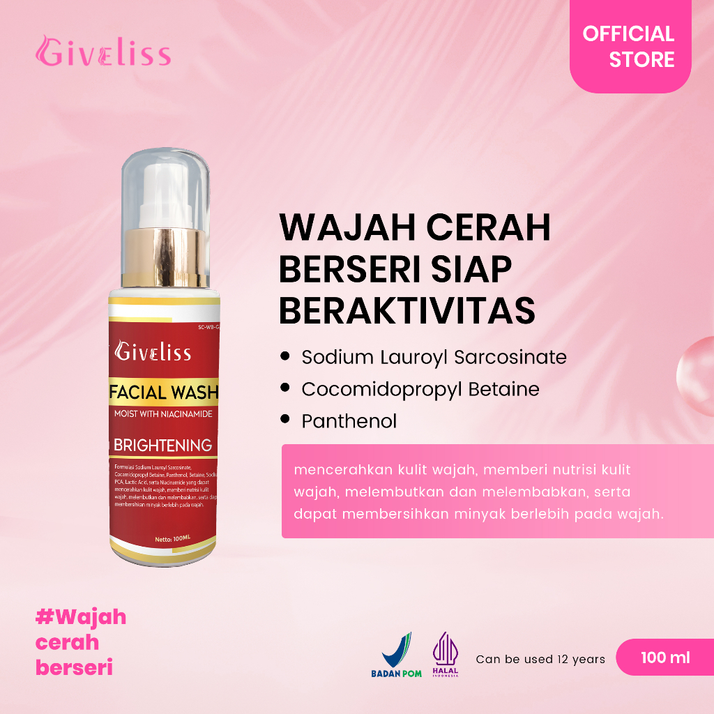 GIVELISS Moist With Niacinamide Facial Wash