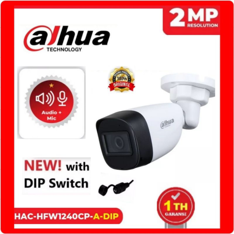 CCtv Camera Outdor Dahua  Audio  Mic  HAC -  HPW1240CP- A-Dip