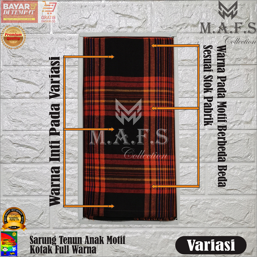 SARUNG ANAK MOTIF KOTAK NEW FULL WARNA ALBAHRAIN