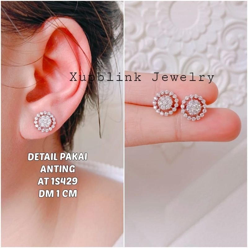 Anting Giwang Titanium Vanesa Permata Anti Karat Anting Xupblink Jewelry