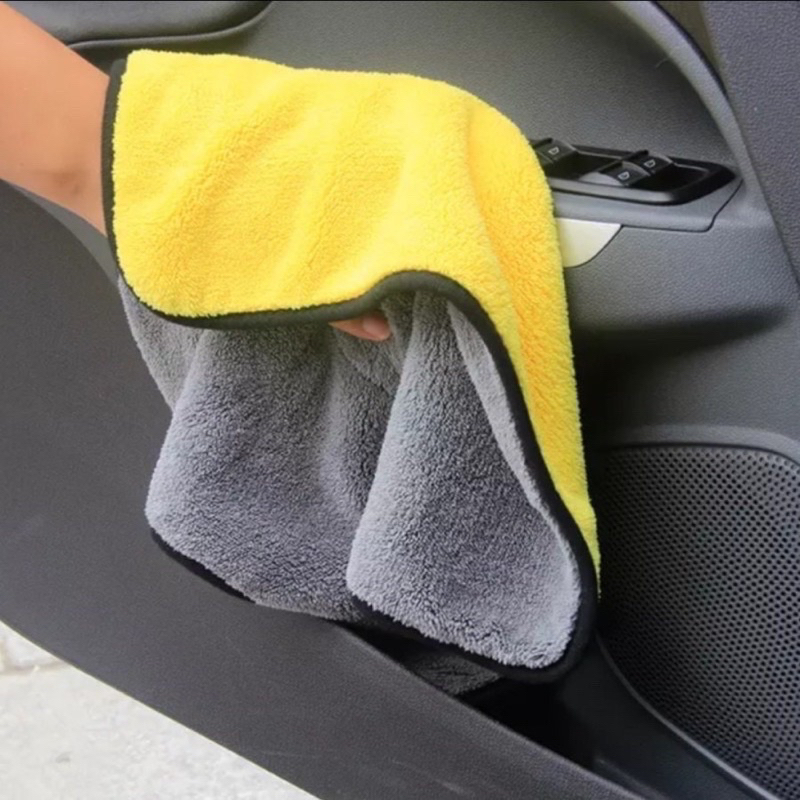 DEALSHOP21 | KAIN LAP MOBIL MICROFIBER 30 X 30 / KAIN LAP KUNING SERBAGUNA 30X30 / KAIN LAP MOTOR DAPUR / CAR WASH TOWEL