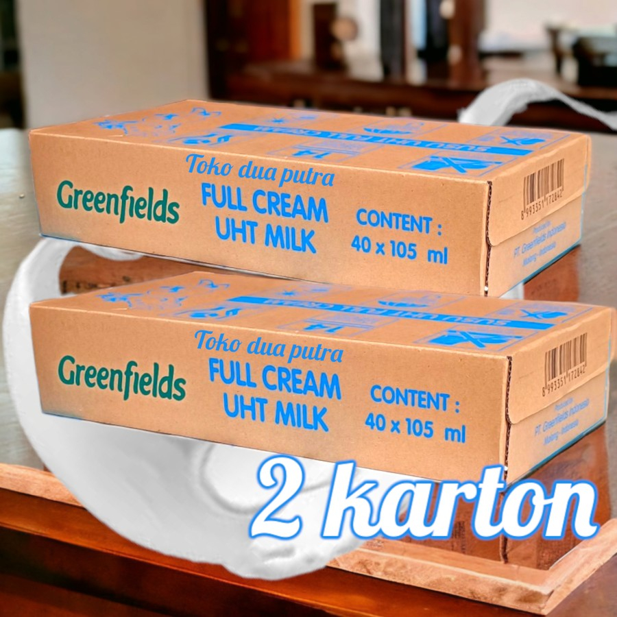 

Greenfields Full cream susu Uht 105 ML X 2 karton