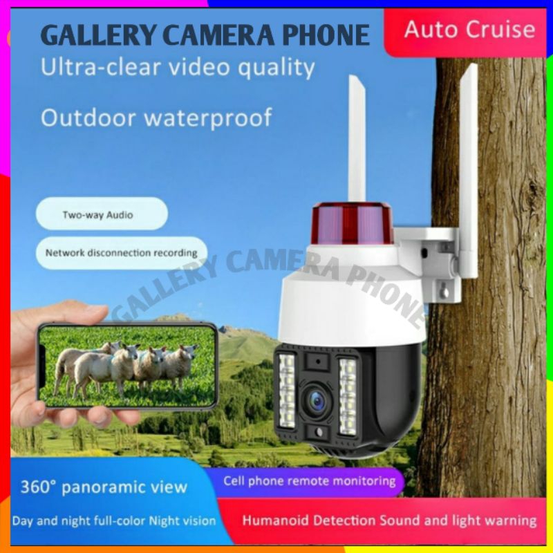 NEW IP CAM OUTDOOR V380 PRO  ALARM 12MP AUTO TRACKING  FHD.1080P