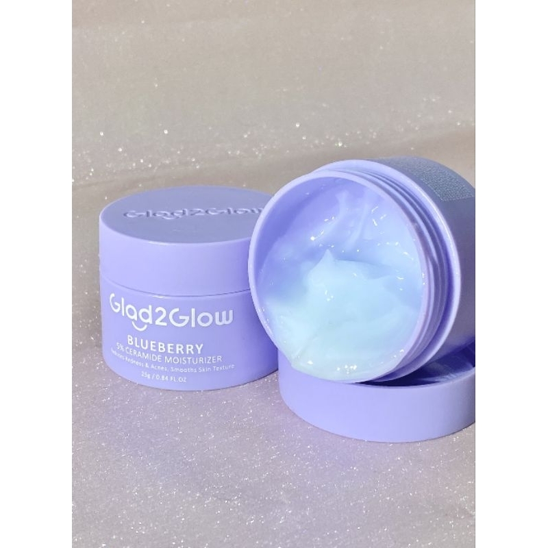 Glad2Glow 5% Blueberry Moisturizer Cream 5x Ceramide Skin Barrier Repair 25g