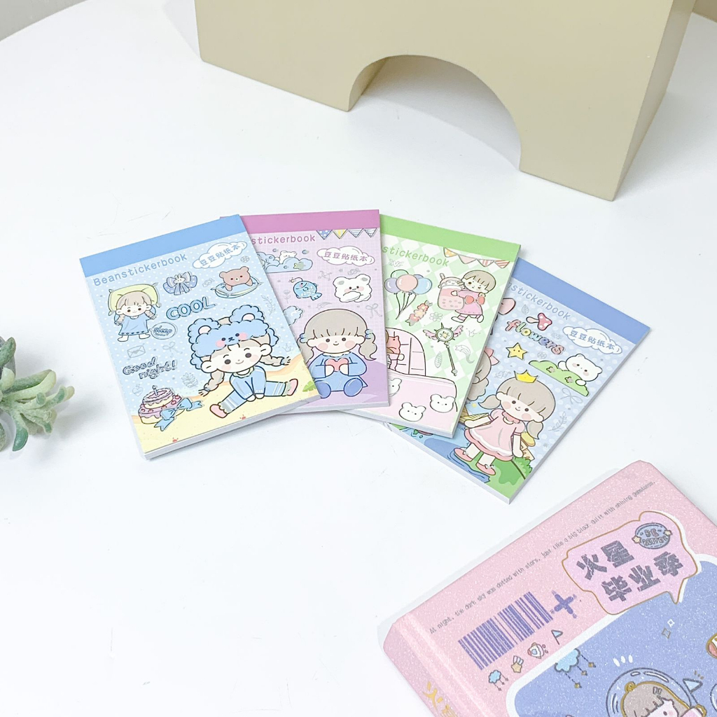 

Buku Stiker A6 KL-CF / 1 Set Buku Full Sweet Sticker Book KL-CF Mini A6 SENMU SEN MU YE DA Momo Stiker Set Transparan Waterproof Pastel Weekly Planner Jurnal Scrapbook Diary Estetik Decoration Accessories Hampers Bingkisan Anak