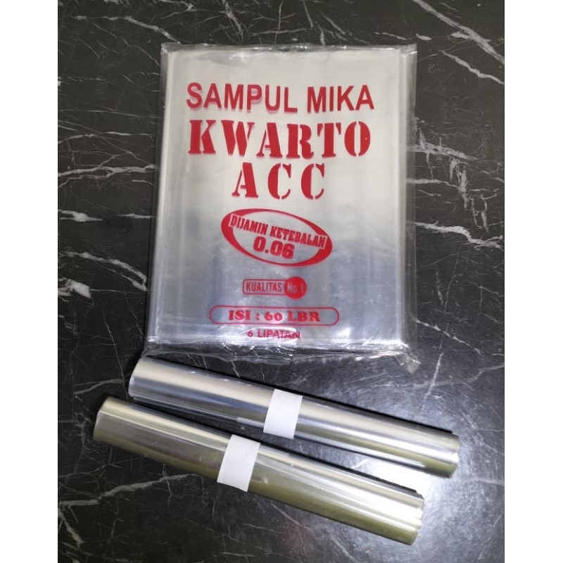 

Sampul plastik / mika. Tebal 10 lembar