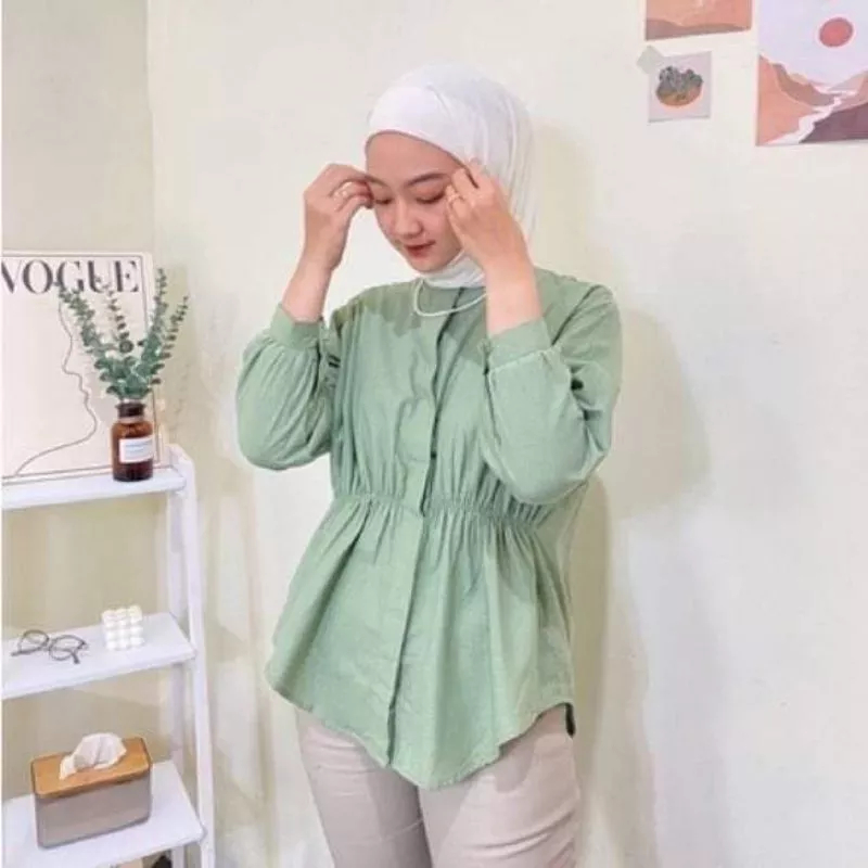 ALYA SHIRT KEMEJA WANITA TERBARU // KEMEJA ALYA KERUT DEPAN