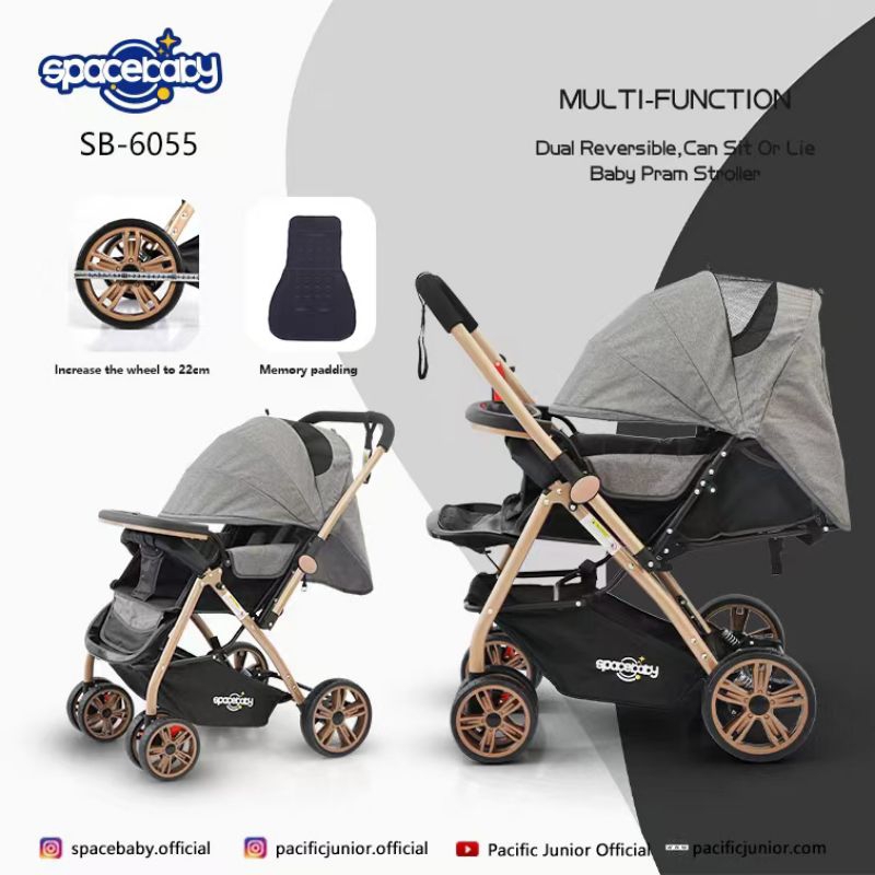 STROLLER SPACE BABY SB 6055 KERETA DORONG BAYI BISA HADAP DEPAN BELAKANG