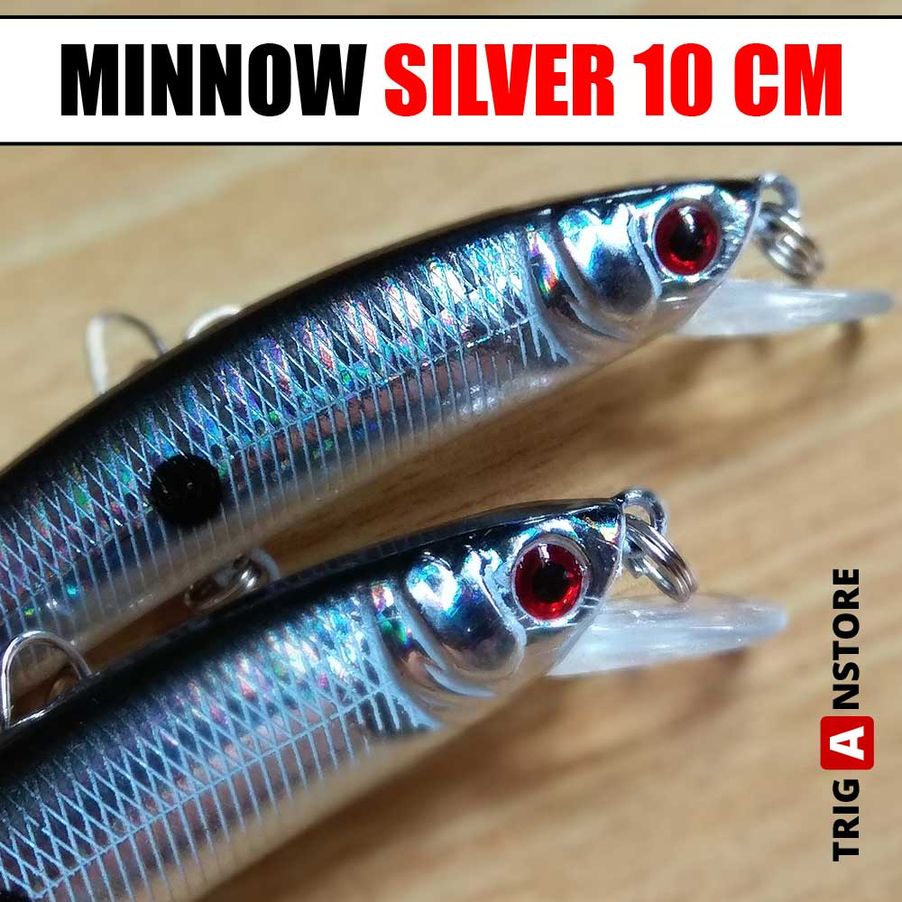 Minnow Silver Life Like Color Fish Skin Umpan Pancing Casting Laut
