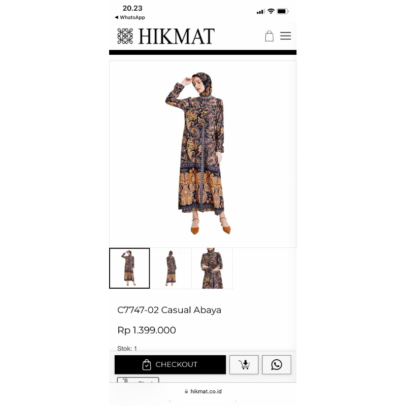 PL hikmat abaya casual C7747-02 L