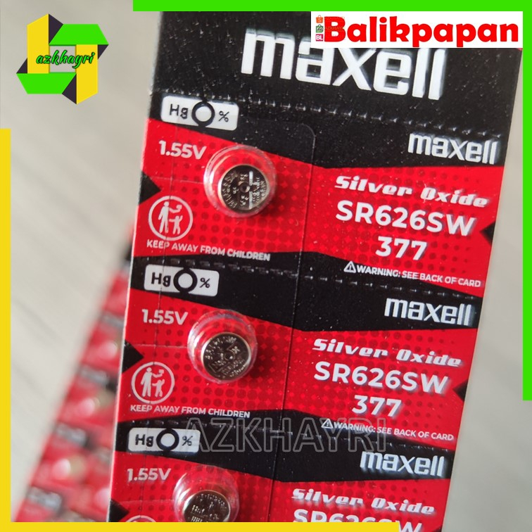 Baterai Jam Maxell SR626SW 377 Asli Original LR66 AG4 Batre