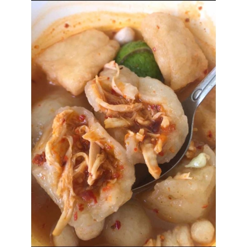 

baso aci ayam suwir pedas